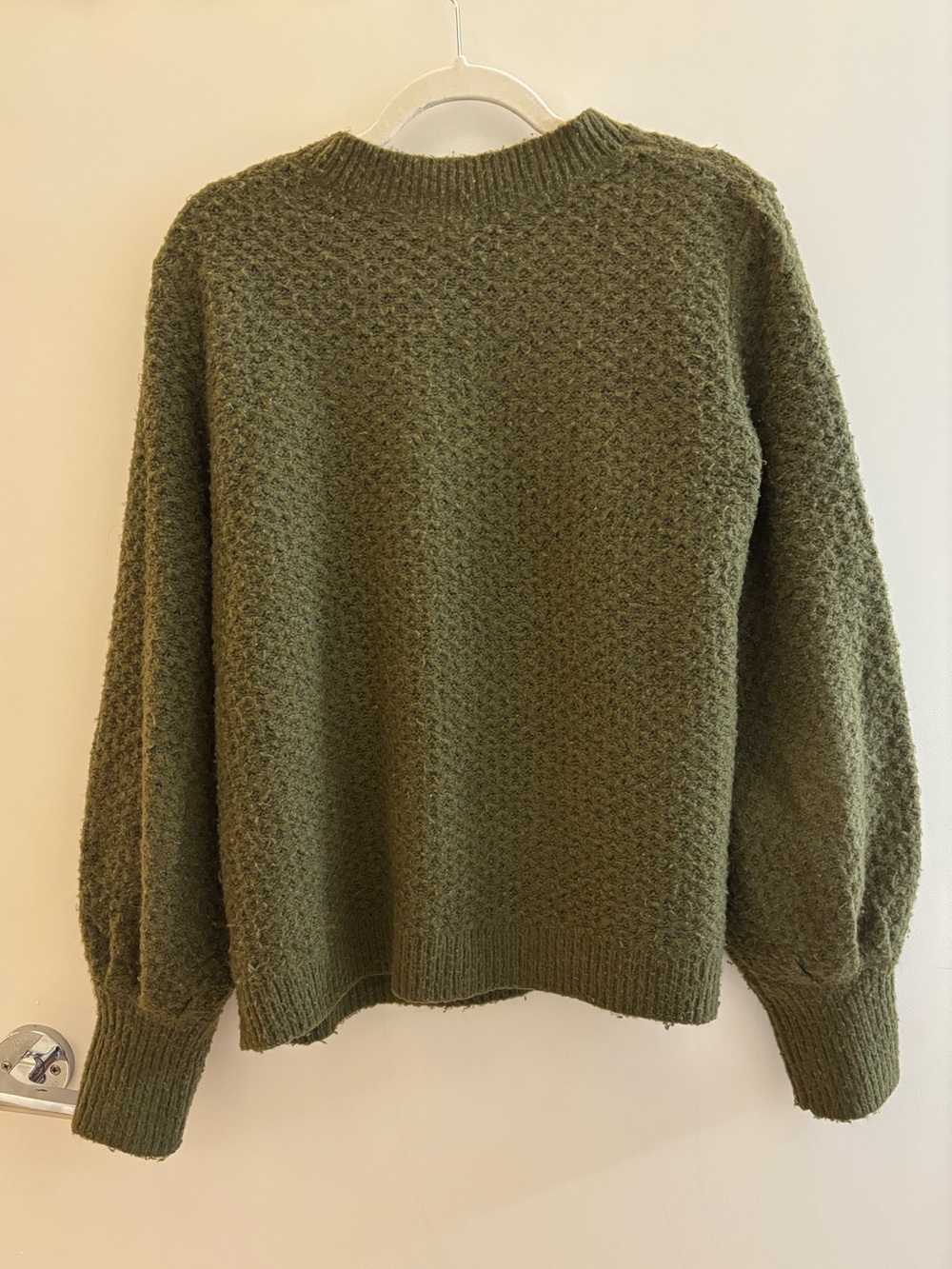 Balloon Sleeve Crewneck Sweater - Picture 2 of 6
